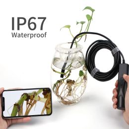 Camera's 1080p wifi endoscoopcamera voor iOS Android met 8 mm lens LED -lichten slangenkabel waterdichte endoscoop buis mini -camera