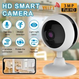 Caméras 1080p Caméra intérieure sans fil Vision nocturne infrarouge intelligente Twoway Interphone Surveillance Security Smart Home Baby Monitor
