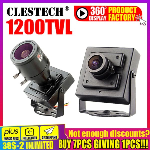 Cameras 11.11 Big Sale SMALE1200TVL CCTV HD MINI CAMI CAMIS Sécurité de sécurité Métal Micro Video Monitoring Security Vidicon with Bracket