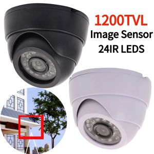 Caméras 1200TVL OUTDOOOR SURVALANCE CAME 3,6 mm 24 LED Sécurité extérieure IR Night Vision Camera Monitor Security Protection