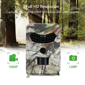 Camera's 12MP 1080P Wildlife Hunting Trail Camera Wild Surveillance Night Vision Waterdichte geactiveerde outdoor Wildlife Scouting Camera