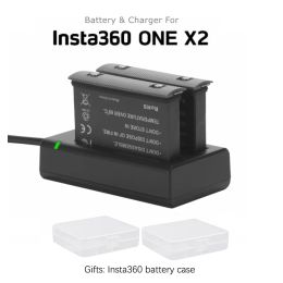 Cameras 1700mAh Battery Pack pour Insta360 One X2 RECHARGable Lithium Camera Battery Insta 360 One X2 Camera Fast Charge Hub Accessoires