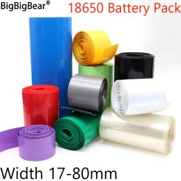 Cameras 2/10m Pvc Heat Shrink Tube 18650 Lipo Battery Pack Width 17mm ~ 80mm Insulated Film Wrap Lithium Case Cable Protection Sleeves