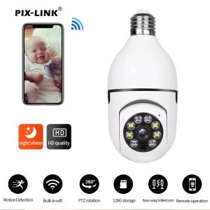 Camera's 2.4G E27 LICHT BULB WIFI CAMERA NACHT VERSION VERPROUTEN BESCHERMING 360 ° HD IP Camara Vigilancia IR Smart Home CCTV Pixlink