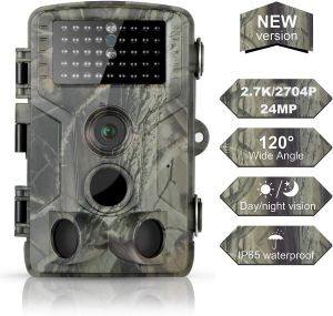 Cameras 2.7k 24MP Traque photo de caméra de la faune et infrarouge infrarouge 940 nm Vision nocturne à faible lueur Caméras de chasse HC802A Surveillance sans fil