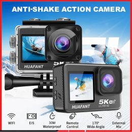 Cameras 2024NEW G9PRO + ACTION CAMERIE 5K 4K60FPS 48MP 2.0 Touch LCD EIS double écran WiFi 170D APPERSIR 30M 4X ZOOM GO SPORT PRO CAMERIE