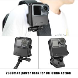 Caméras 2600mah Osmo Action Power Bank Portable Backup Power Crame d'alimentation Batterie externe pour DJI Osmo Action Sports Caméras ACCESSOIRES