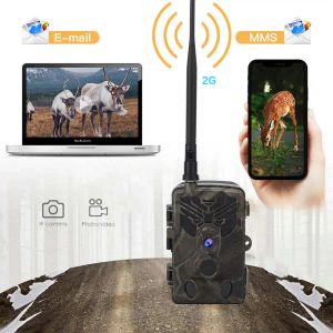 Cameras 2G MMS SMS P Trail Hunting Camera Traps Photo Taps 20MP 1080p Wireless Cellular Mobile Vision Night Vision Wildlife Caméras HC810M