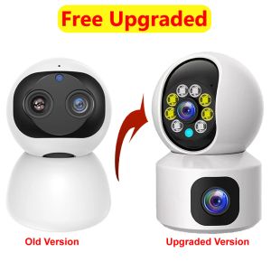 Cameras 2K 4MP Dual écran Smart Home WiFi IP Camerie INDOOR Sécurité de la sécurité PTZ CCTV 360 Monteur vidéo pour bébé / nounou / came de compagnie