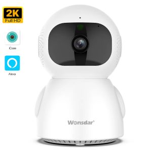 Caméras 2k hd ip caméra intérieure wifi wi-wireless ptz caméra automatique suivi caméra de sécurité à la maison twoway audio moniteur bébé moniteur icsee