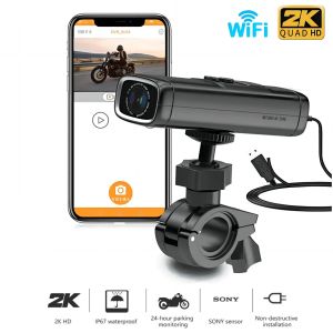 Caméras 2K Motorcycle Caméra Caméra extérieure Amérique de sport imperméable CAME WIFI RIDICE BICYLE DRIVE