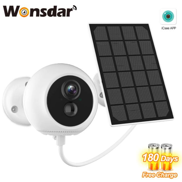 Caméras 2K Camera solaire IP Extérieur Batterie rechargeable WiFi Wireless Camera PIR Motion Security Camera 3MP Video Surveillance P2P ICSEE