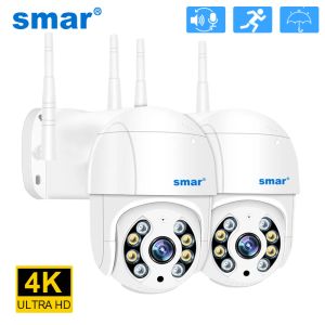 Cameras 2pcs / lot 4k 5MP 3MP 1080poutdoor PTZ Wireless IP Camera 4x Digital Zoom Speed Dome WiFi Security CCTV AI Humanoid Detect ICSEE