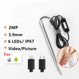 Caméras Caméra Endoscope de 3,9 mm 1080p pour le vagin IP67 IP67 APACER LEDS 6 LEDS CAMÉRICE DE BORESSOPE POUR IPHONE Android