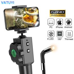 Camera's 3,9 mm / 6 mm / 8,5 mm wifi endoscoopcamera voor auto's 180 ° Steering Industrial Borescope Endoscopische inspectie Cam iPhone Android PC