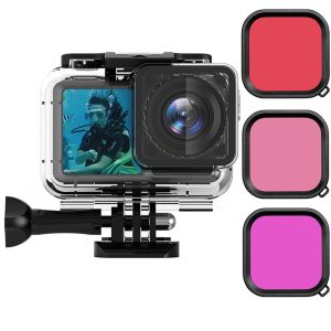 Caméras 3 filtres avec étui pour DJI OSMO Action sous-marine Shelage de protection de plongée pour DJI Osmo Action ACCESSOIRES ACCESSOIRES