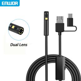 Camera's 3 in 1 Android Endoscope Camera HD1080P voor typec -telefoons Singledual Waterproof Rigide Cable Borescope Camera 3,9 mm 8mm 720p