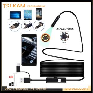 Camera's 3 in 1 endoscoop voor mobiele Android PC USB Flexibele mini -camera IP67 endoscopisch type C Borescope autopijpinspectie Endoscopie