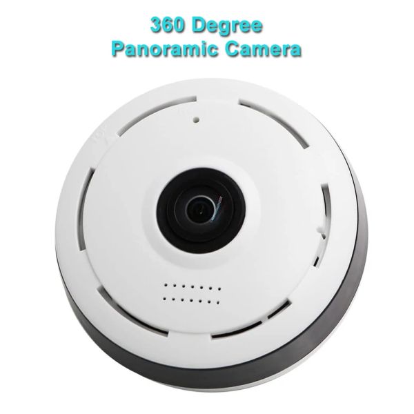 Cámaras 360 Fisheye Wifi Wifi Mini Cámara inalámbrica 1080p VR Panorámico IP Teléfono Aplicación Sistema de cámara CCTV de seguridad para el hogar