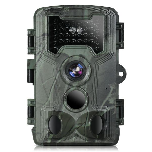 Cámaras 36MP 1080p Trail y cámara de juego con visión nocturna 3 PIR sensores IP66 Cámara de caza infrarroja activada por el movimiento impermeable