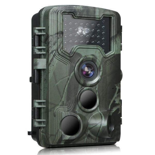 Caméras 36MP 1080p Trail and Game Camera with Night Vision 3 PIR Sensor IP66 Mouvement imperméable Activé Caméra de chasse extérieure activée