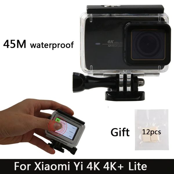 Cameras 45m sous-marin étanche du boîtier de plongée pour la plongée pour xiaomi 4K Action Caméra YI 4K + / Yi Lite / Yi 4k Plus Mount Xiaoyi Accessoires