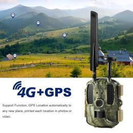 Camera's 4G Hunting Camera GPS Fotovallen 12MP 4G FDDLTE Wild Cameras MMS E -mail GPRS GSM Thermische Imagers Night Vision Trail Camera Trap