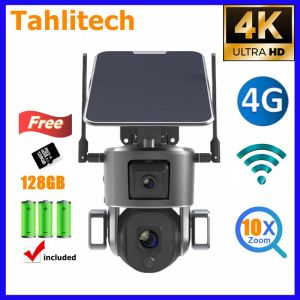 Camera's 4G Sim Card IP Camera Solar PTZ WiFi Security Camera 4G Camera 4K HD Solar Beveiligingsbescherming Two Way Talk Night Vision Camera