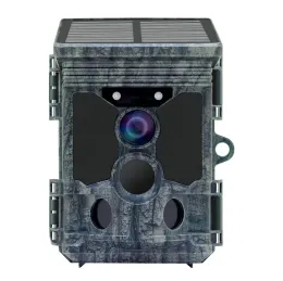Camera's 4K 46MP WiFi Night Vision Wild Game Trail -camera, op zonne -energie aangedreven cameravallen voor jacht en huizentuinbeveiliging