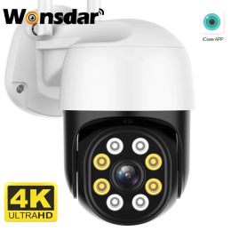 Cameras 4K 8MP HD IP Camera WiFi Wi-Wireless Security Camera Outdoor Tracking Ptz Camera H.265 5MP 1080p Video Soumission P2P ICSEE