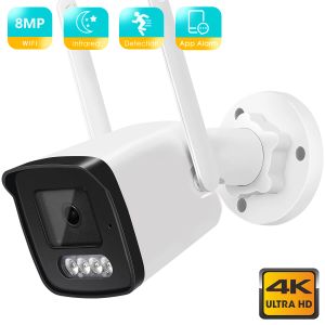 Cámaras 4K 8MP Cámara IP 4MP Bullet WiFi Wifi Cámara de seguridad al aire libre Audio Smart Smart Home Camera CCTV ICSEE