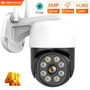 Camera's 4K 8MP IP -camera Outdoor WiFi 5MP Beveiliging CCTV PTZ Mini Dome Cam Video Surveillance 3MP AI Tracking Home Protection ICSEE