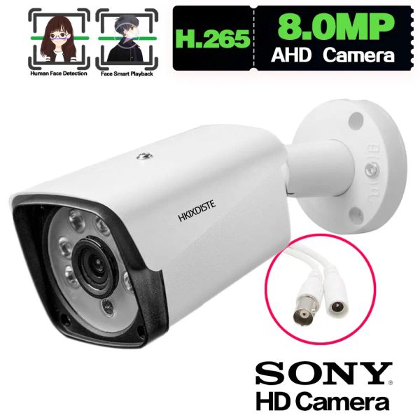 Cámaras 4K Analógico HD Cámara de vigilancia de video Reconocimiento de cara al aire libre AHD CCTV Security Camera BNC 8MP H.265 XMEYE Monitoreo Cam 5MP