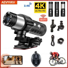 Cameras 4K Full HD WiFi Portable Camera Imperpose et anti-Shake Sports Caméras Camorche de la lampe de poche de casque