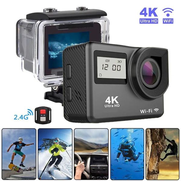 Caméras 4K HD Caméra sportive à double écran Télécommande Télécommande extérieure Sports Pro Camera HD CAME CAME CAME CAME DE PLANCHE