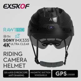 Camera's 4K Rijcamera Helm Action Camera 4K 30fps GPS Sixaxis Gyroscope Antishake WiFi Bicycle Motorcycle helmen camera's