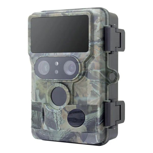 Cameras 4K WiFi Wildlife Game Game Trip Taps Camera avec 13 MP Sony Native Capteur, 850 Nm LEDS, 65 pieds de détection pour la chasse