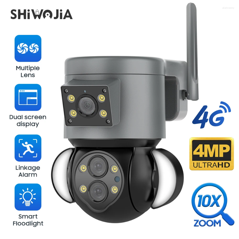 Câmeras 4MP HD 2.9mm 16mm 8mm Proteção de Segurança Externa Vigilância Duas Maneiras Áudio Vídeo CCTV Cam 30M