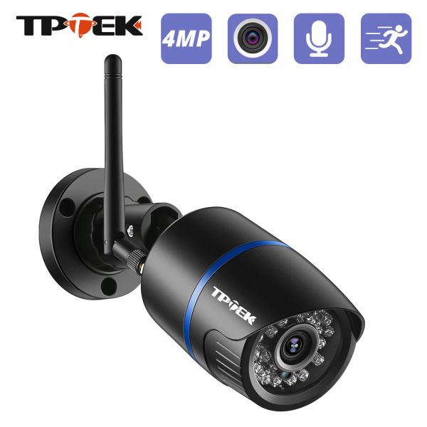 Caméras 4MP IP Camera WiFi Outdoor Security Camera 1080p wi fi vidéo de surveillance sans fil Wired WiFi CCTV Iproo-IP Camara