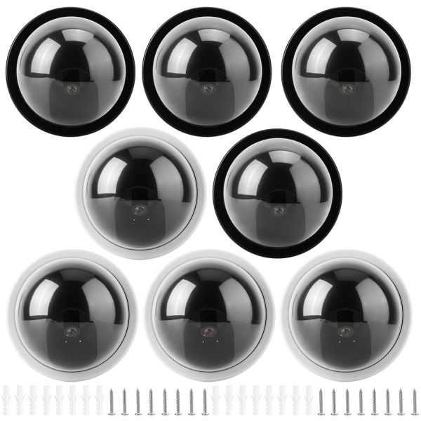 Caméras 4pcs dôme caméra de simulation CCTV Fake de sécurité caméra de sécurité avec un léger à LED clignotant faux dôme caméra de l'hémisphère