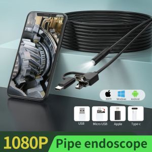 Cameras 5.5 8 mm Endoscope Android 3 dans 1 camera USB / micro USB / Typec Borescope Inspection Camera étanche pour Mobilephone