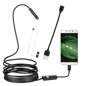 Camera's 5,5 mm auto praktische IP67 waterdichte HD -camera pijp borescope industriële visuele telefoon USB endoscoop inspectie geschikt voor Android