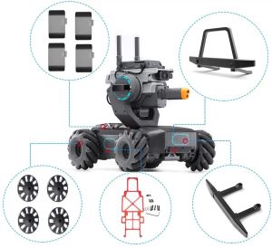 Cameras 5 en 1 Kit d'accessoires de modification pour DJI Robomaster S1 Châssis Renforcer la barre anti-pare-chocs de roue de garde-boue Fender