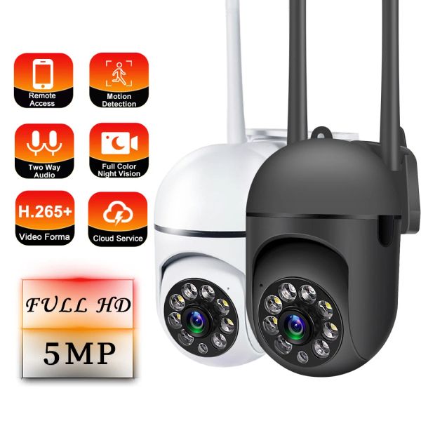 Caméras 5G WiFi Camera 3MP Surveillance Security Protection Camera External Wireless Monitor Smart Track Vision Night Vision Outdoor Imperpose