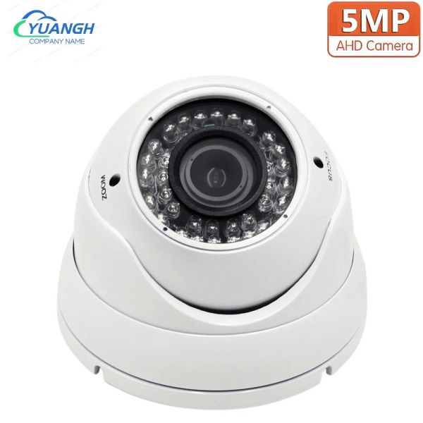 Cámaras 5MP AHD Dome Camera Indoor Vandalproof 2.812 mm Lente zoom IR Visión nocturna 4 IN1 Cámara de seguridad analógica