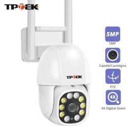 Cámaras 5MP Cámara IP Wifi PTZ Security Vigilancia Cámara 2MP Wifi 4x zoom digital Rastreo de movimiento Visión nocturna Camhi Camara