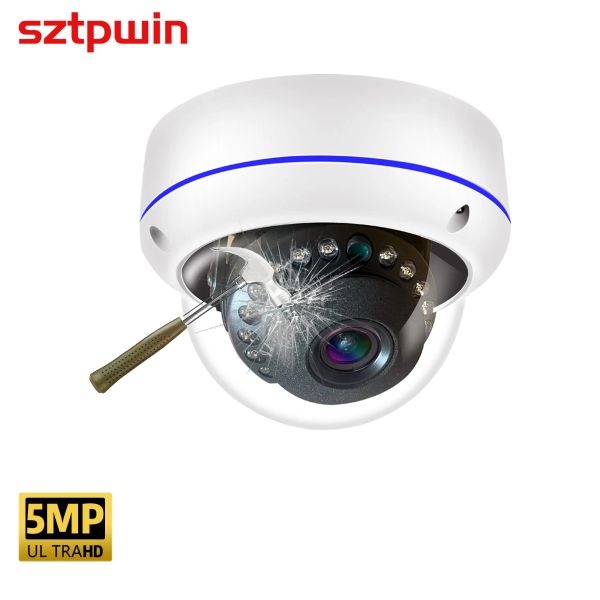 Cameras 5MP Metal Dome Poe IP Camera ONVIF H.265 Audio CCTV Camera 3MP FACEDETECTION