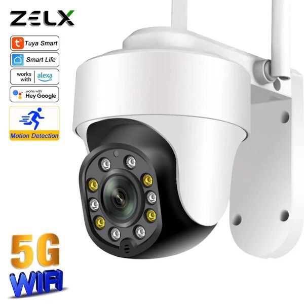 Cámaras 5MP Tuya IP Camera 5G Wifi Video Inalámbrica Cam Home Security Protection Motion Detection Aplicación de vida inteligente Smart Life