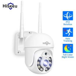 Cameras 5MP WiFi Camera Outdoor 1536p 5x Nigitial Zoom PTZ IP Cameras Audio P2P CCTV Surveillance Travail avec le système CCTV sans fil HiSEU