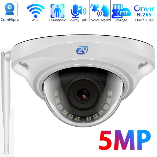 Cameras 5MP WiFi Dome IP Camera IP Vandalproof Humanoid Detection CCTV CAME ONVIF SD CARTE H.265 AUDIO VIDÉO DE SURVEILLANCE CAMPORRO
